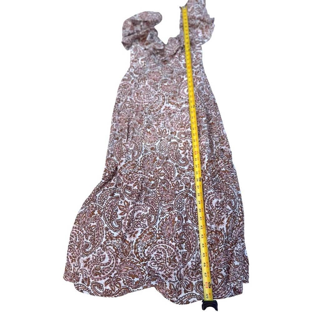 MINKPINK Paisley Ruffle Midi Dress Boho Style Size M - Picture 8 of 9